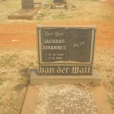 WALT Jacobus Johannes, van der 1909-1958