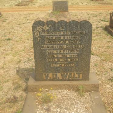 WALT Magdalena Cornelia, v.d. nee DU PLESSIS 1898-1955