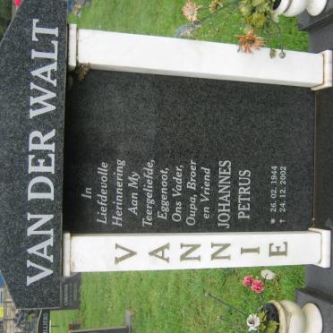 WALT Johannes Petrus, van der 1944-2002
