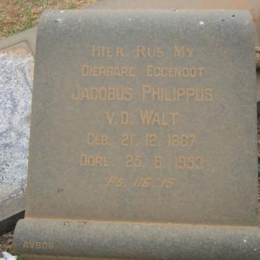 WALT Jacobus Philippus, v.d. 1887-1953