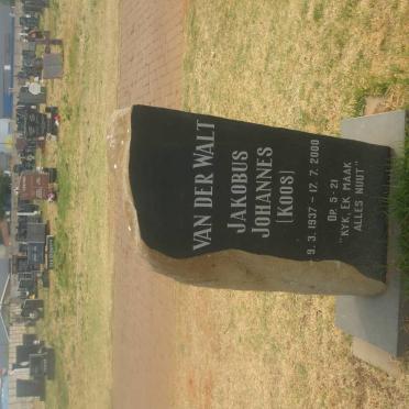WALT Jacobus Johannes, van der 1937-2000