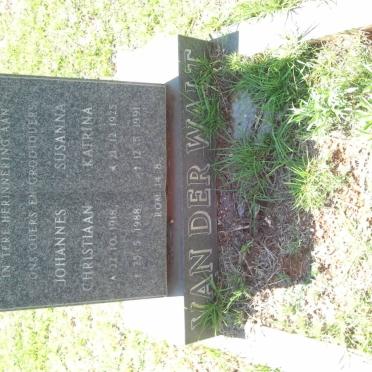 WALT Johannes Christiaan, van der 1918-1988 &amp;  Susanna Katrina 1925-1991