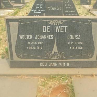 WET Wouter Johannes, de 1897-1976 &amp; Louisa 1893-1976