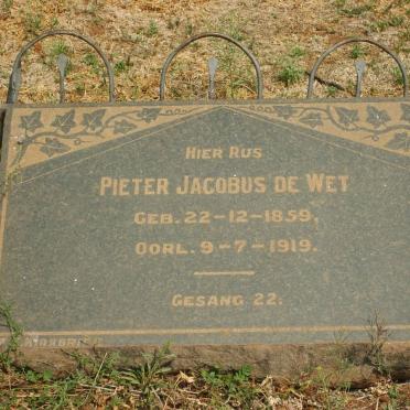 WET Pieter Jacobus, de 1859-1919