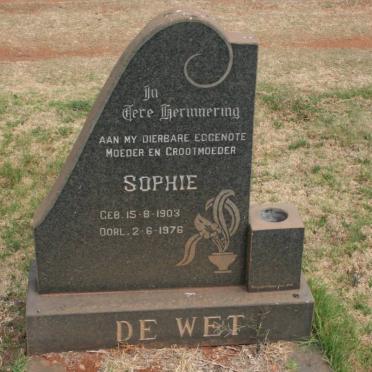 WET Sophie, de 1903-1976