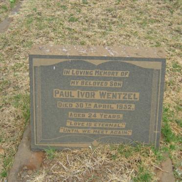 WENTZEL Paul Ivor -1952