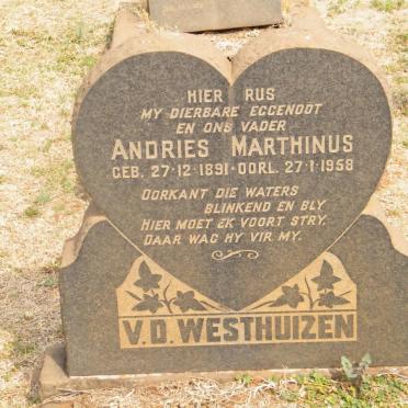 WESTHUIZEN Andries Marthinus, v.d. 1891-1958