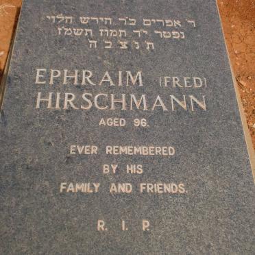 HIRSCHMANN Ephraim 1891-1987