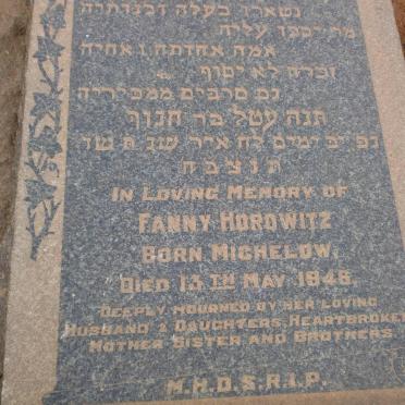 HOROWITZ Fanny nee MICHELOW -1946