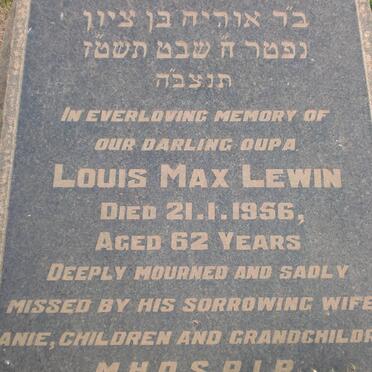 LEWIN Louis Max -1956