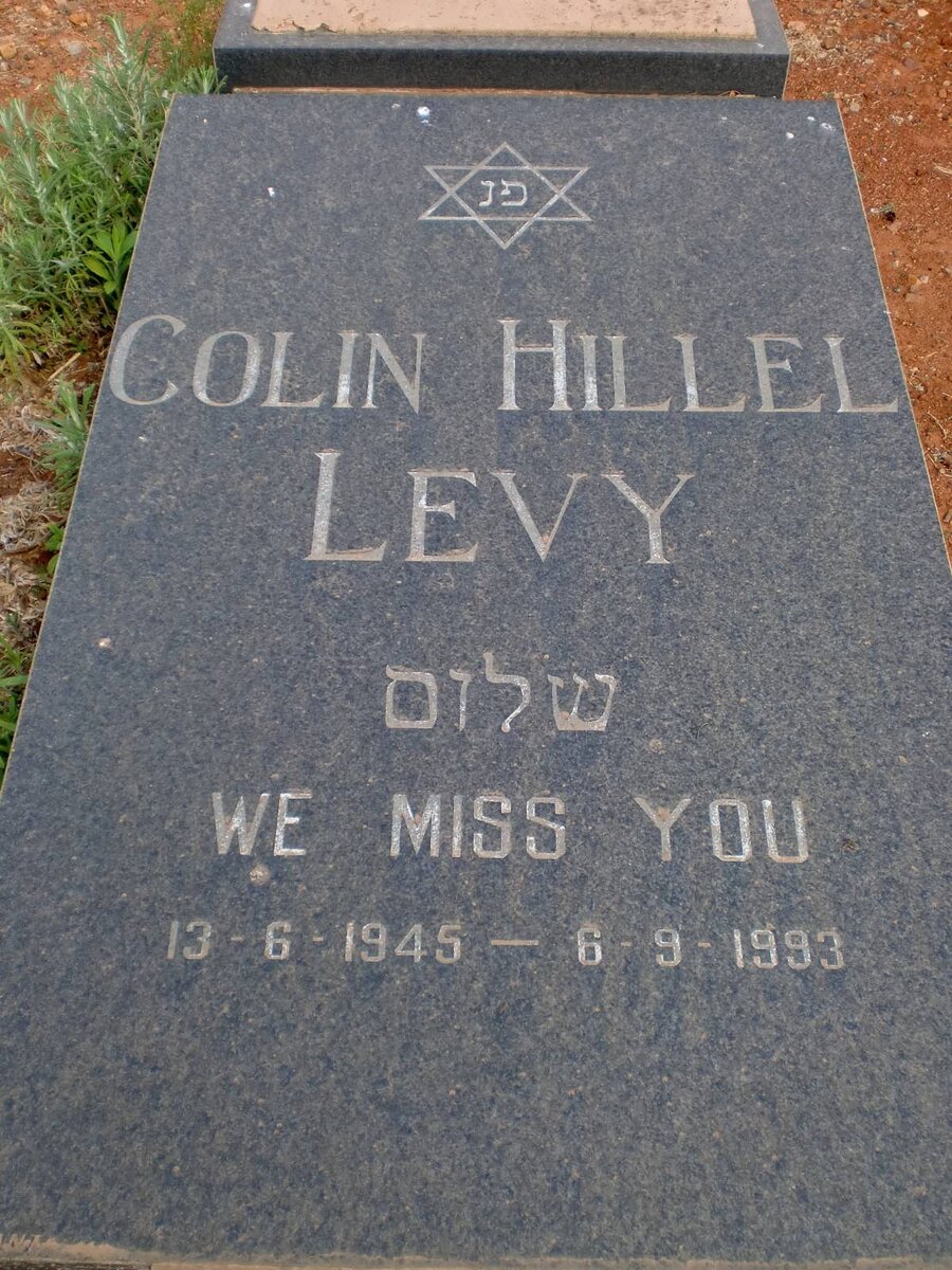 LEVY Colin Hillel 1945-1993