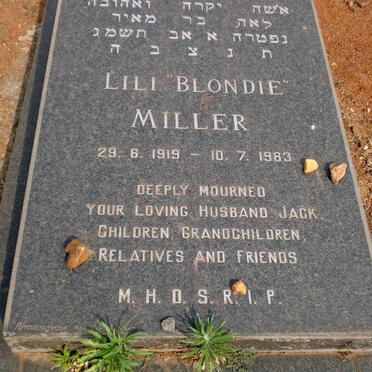 MILLER Lili Blondie 1919-1983