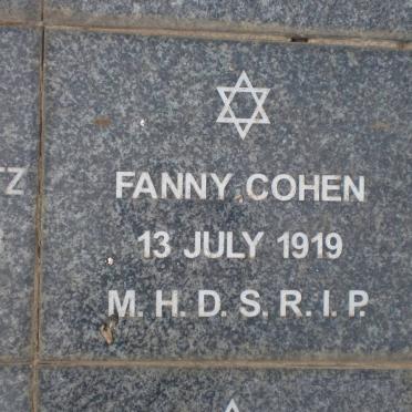 COHEN Fanny -1919