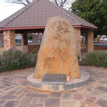 North West, POTCHEFSTROOM, Gereformeerde Kerk Argief, Retief memorial stone