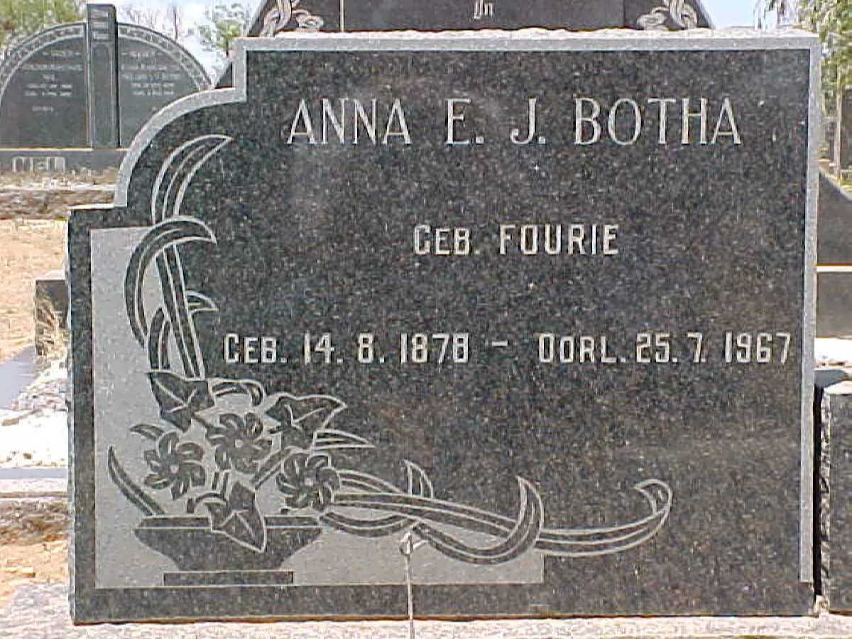 BOTHA  Anna E.J. nee FOURIE 1878-1967