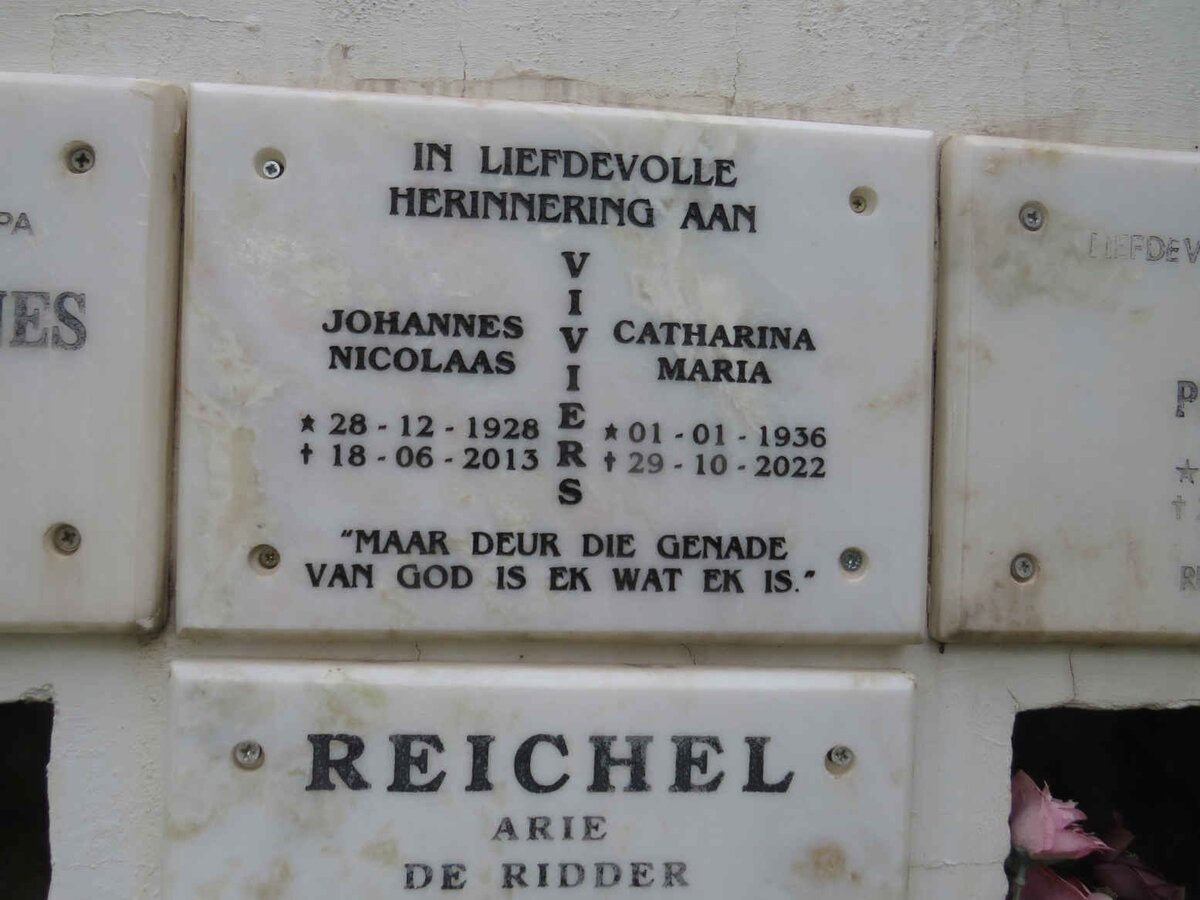 VIVIERS Johannes Nicolaas 1928-2013 & Catharina Maria 1936-2022