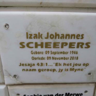 SCHEEPERS Izak Johannes 1946-2018