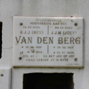 BERG B.J.J., van den 1929-2014 &amp; J.J.M. 1928-2008