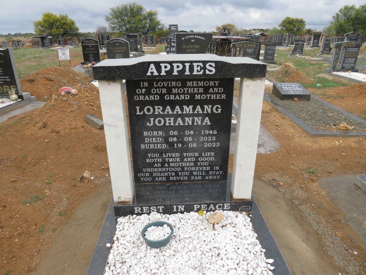 APPIES Loraamang Johanna 1946-2023