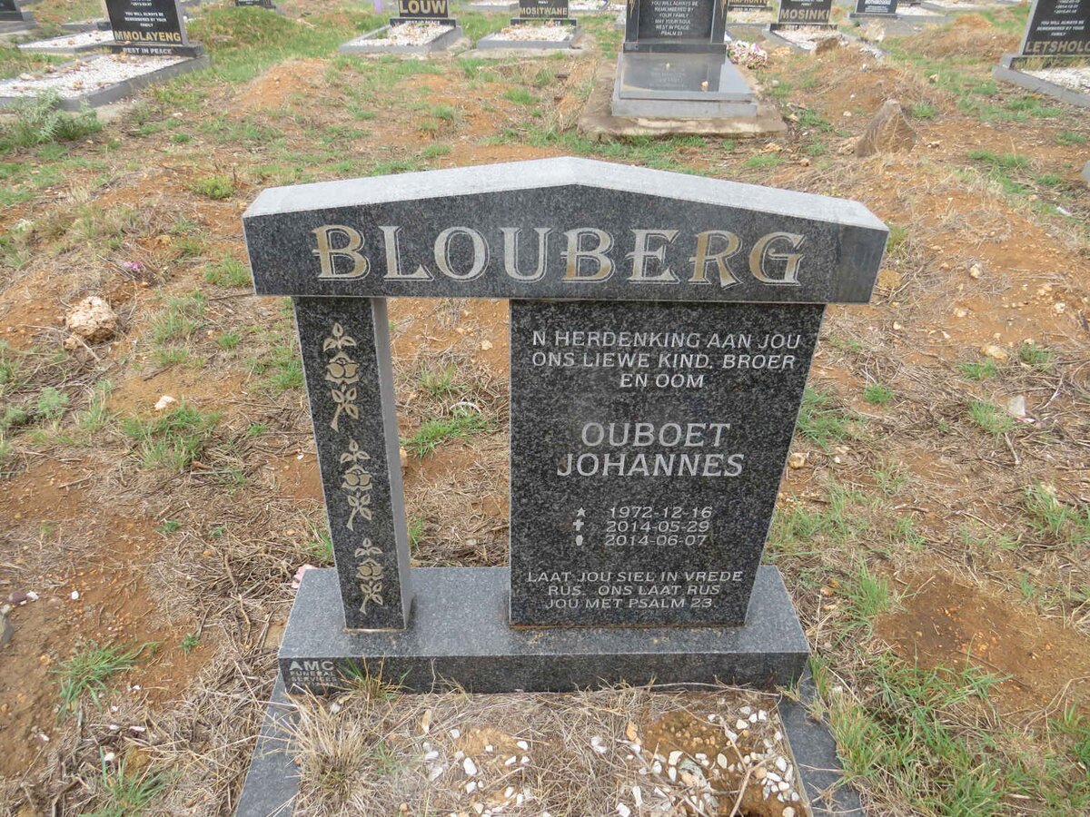 BLOUBERG Ouboet Johannes 1972-2014