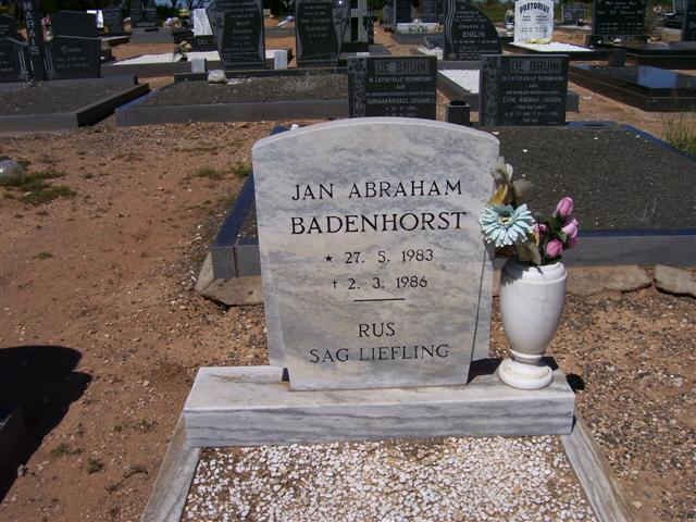 BADENHORST Jan Abraham 1983-1986