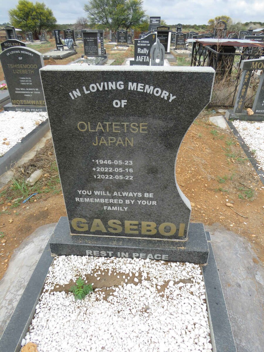 GASEBOI Olatetse Japan 1946-2022