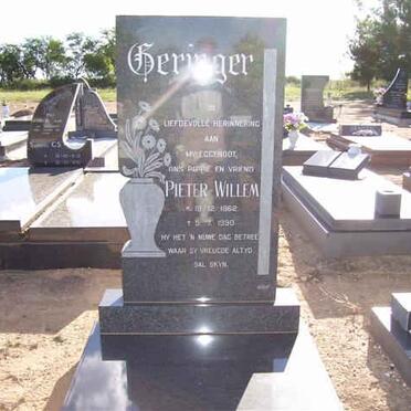 GERINGER Pieter Willem 1962-1990