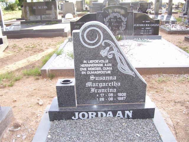 JORDAAN Susanna Margaretha Francina 1908-1997