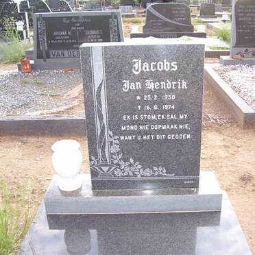 JACOBS Jan Hendrik 1950-1974