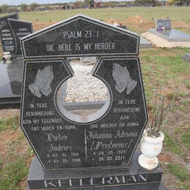 KELLERMAN Pieter Andries 1914-1998 & Johanna Adriana PRETORIUS 1929-2011