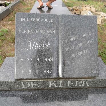 KLERK Albert, de 1959-1987