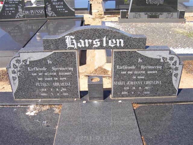 KARSTEN Petrus Abraham 1911-1983 &amp; Maria Johanna Christina 1927-1988