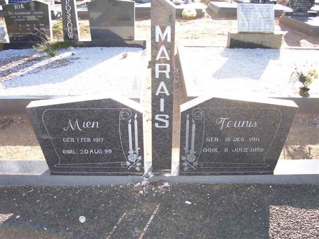 MARAIS Teunis 1911-1989 &amp; Mien 1917-1999