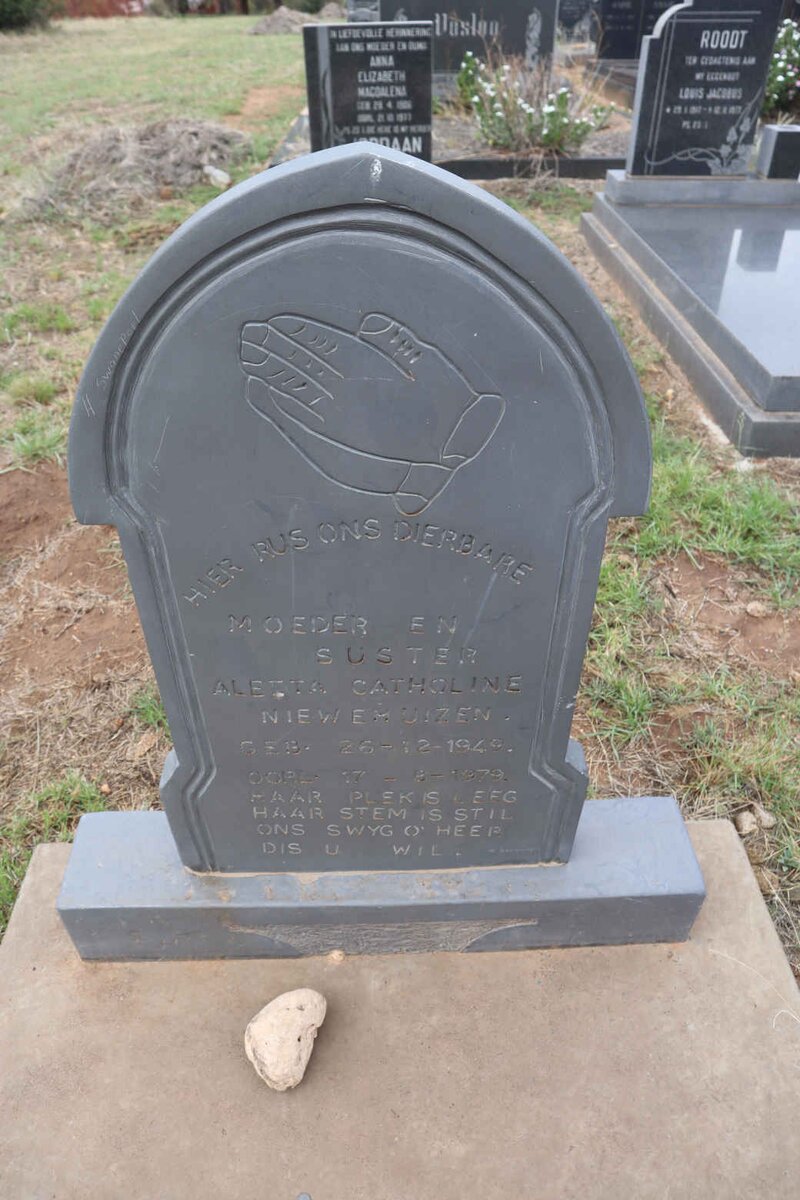 NIEWEHUIZEN Aletta Catholine 1949-1979