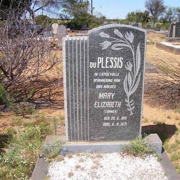 PLESSIS Mary Elizabeth, du nee TURNER 1891-1971