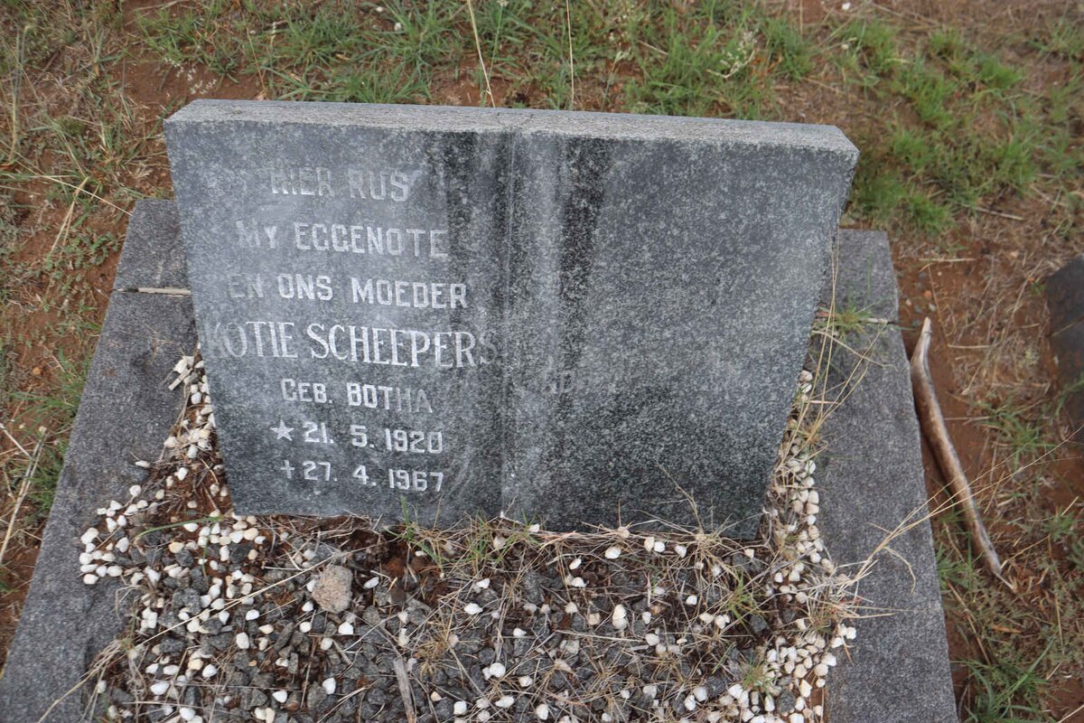 SCHEEPERS Kotie nee BOTHA 1920-1967