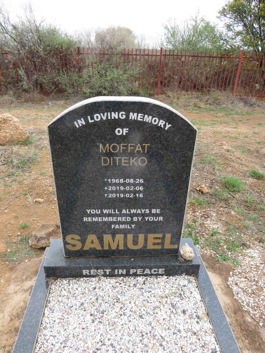 SAMUEL Moffat Diteko 1968-2019