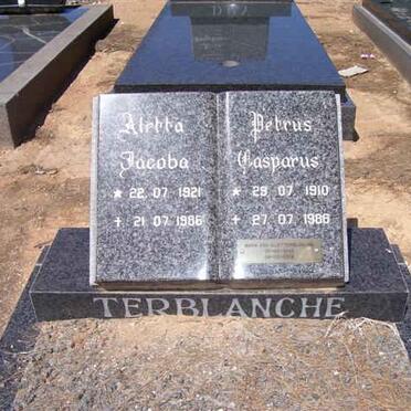 TERBLANCHE Petrus Casparus 1910-1988 & Aletta Jacoba 1921-1988 :: VAN VLIET Mara nee TERBLANCHE 1945-2005 _1
