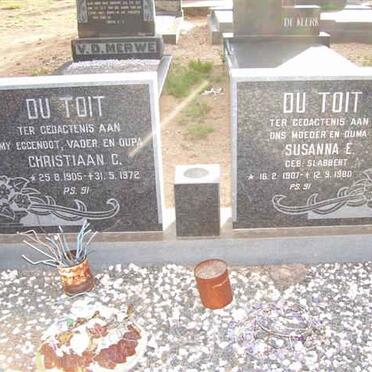 TOIT Christiaan C., du 1905-1972 &amp; Susanna E. SLABBERT 1907-1980