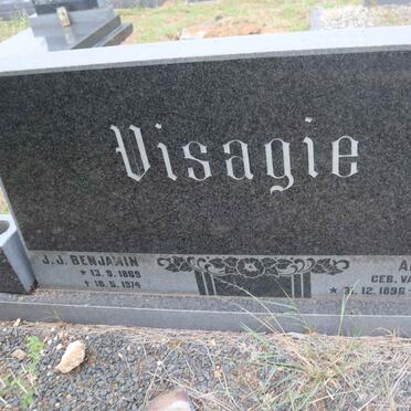VISAGIE J.J. Benjamin 1889-1974 & Anna C. VAN DYK 1896-1978