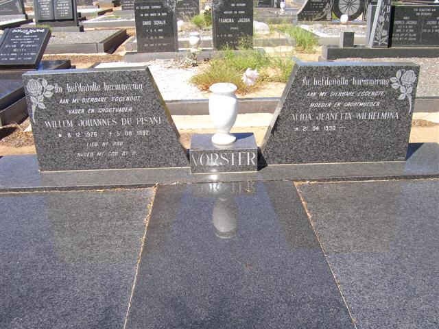 VORSTER Willem Johannes Du Pisani 1926-1982 & Alida Jeanetta Wilhelmina 1930- _1