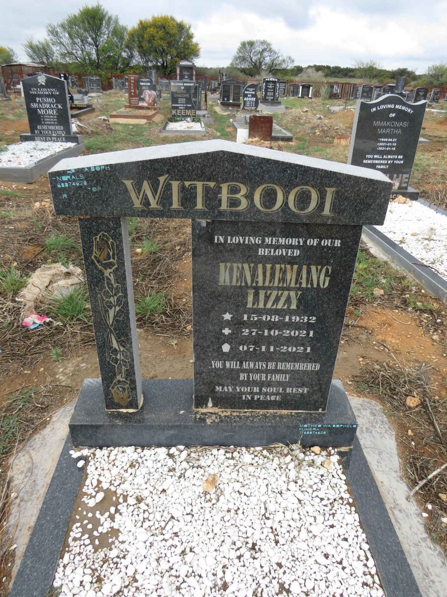 WITBOOI Kenalemang Lizzy 1932-2021