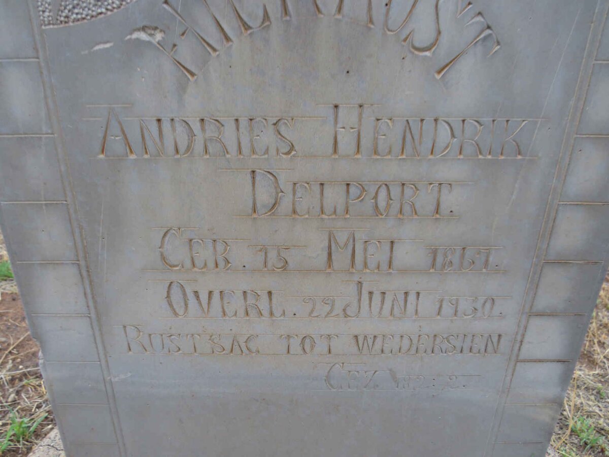 DELPORT Andries Hendrik 1867-1930