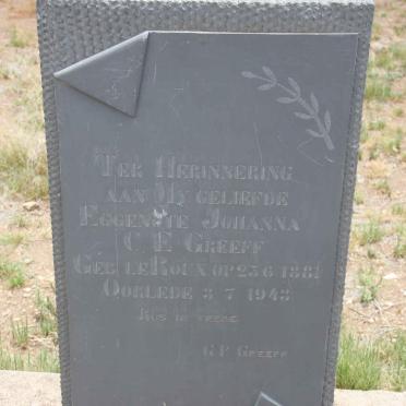 GREEFF Johanna C.E. nee LE ROUX 1881-1943