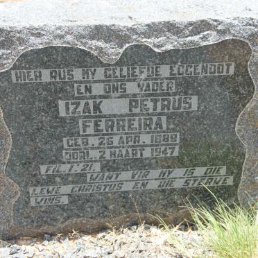 FERREIRA Izak Petrus 1889-1947