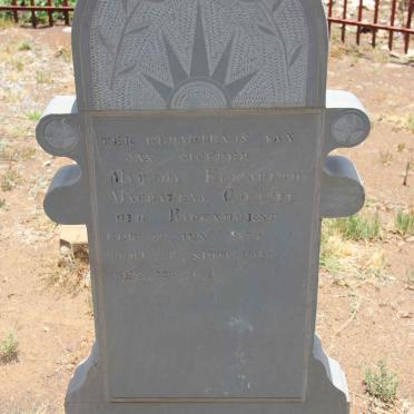 COETZEE Martha Elizabeth Magdalena nee BADENHORST 1874-1943