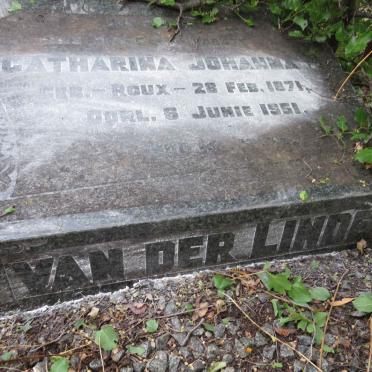 LINDE Catharina Johanna, van der nee ROUX 1871-1951