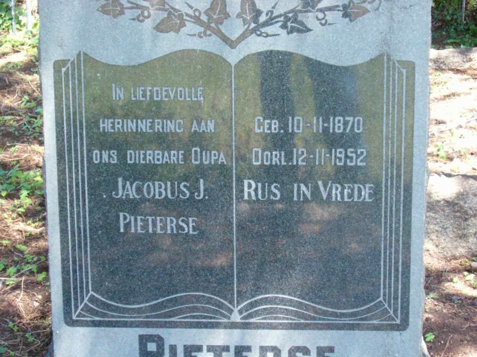 PIETERSE Jacobus J. 1870-1952