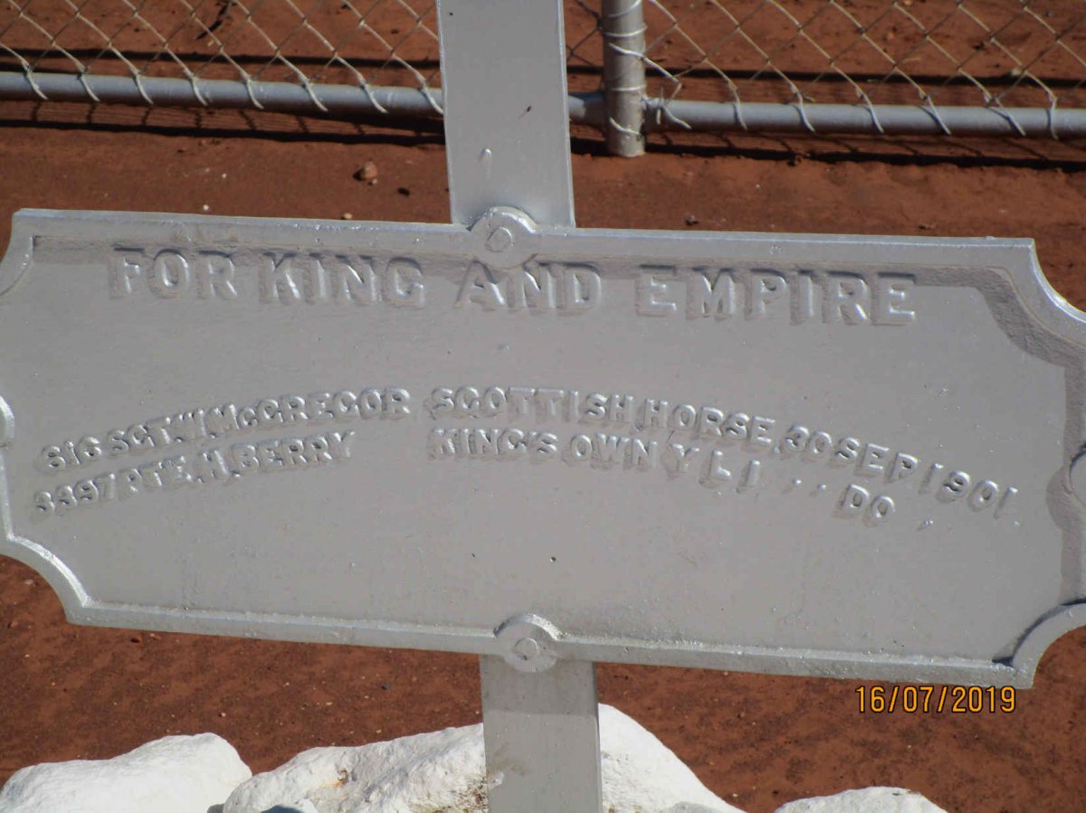 McGREGOR W. -1901 :: BERRY H. -1901