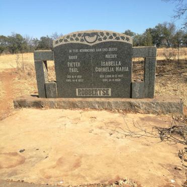 ROBBERTSE Pieter Paul 1891-1957 &amp; Isabella Cornelia Maria LOUW 1900-1958